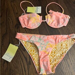 Maaji Floral Bikini Set - Pink and Yellow